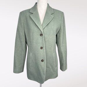 Vintage Harve Benard Sage Green Wool Cashmere Coat Petite 6
